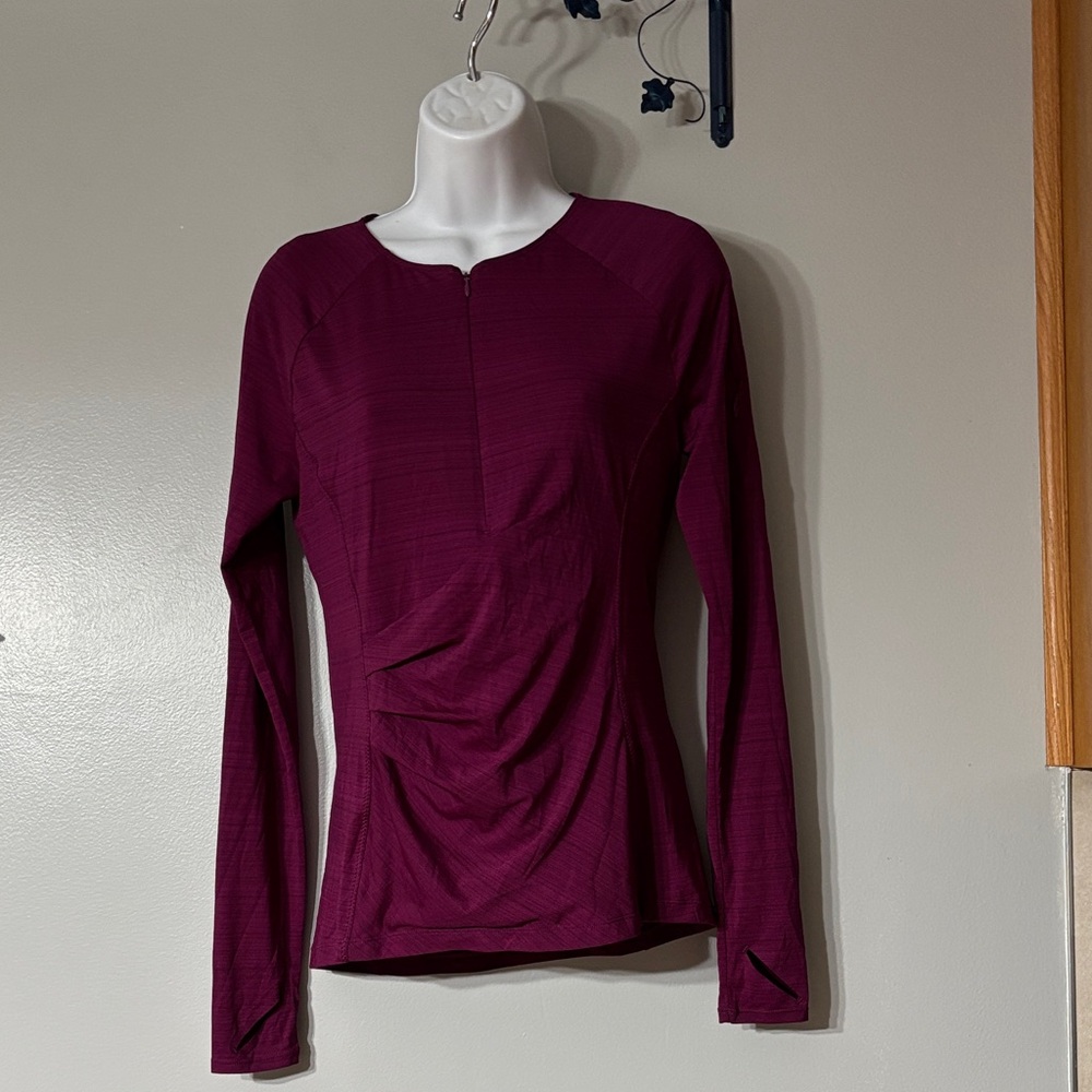 Athleta Long-Sleeve Performance Top in Burgundy Wine